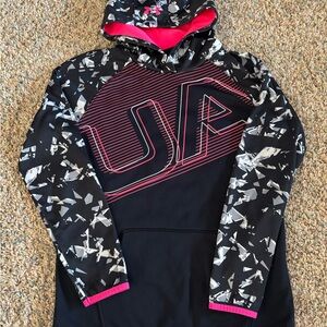 Under Armour Black and Pink Hoodie